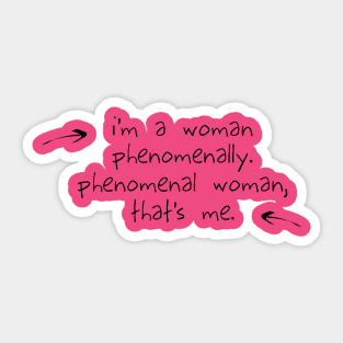 Phenomenal Woman Sticker